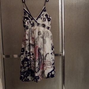 Raiment brand M dark blue white pink sequin dress